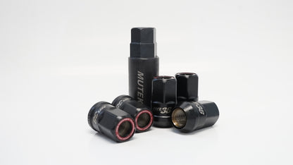Wheel Mate Muteki HR38 Open End Lug Nuts 12x1.50 Black Chrome / Blue Ring HR3806BU HR3806BU Photo - Primary