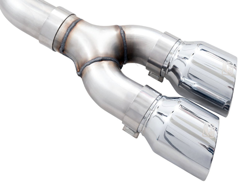 AWE Tuning AWE 0FG 21+ Ford F150 Dual Side Exit Cat-Back Exhaust- 4.5in Chrome Silver Tips 3015-22067 3015-22067 Photo - Close Up