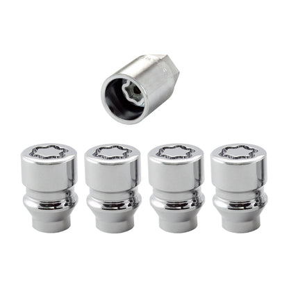 McGard Wheel Lock Nut Set - 4pk. (Uni-Lug) M12X1.5 / 13/16 Hex / .197in. Shank / 1.375in. L - Chrome 24022 24022 Photo - out of package