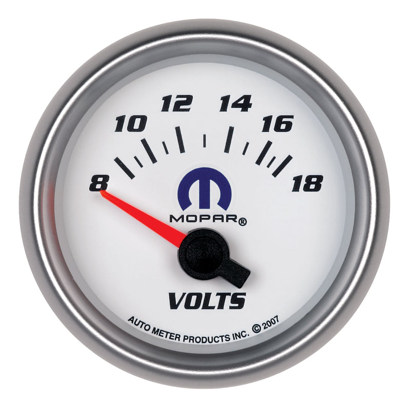 Autometer Mopar 52.4mm SSE 8-18 Volts Voltmeter Gauge 880035 880035 Photo - Primary
