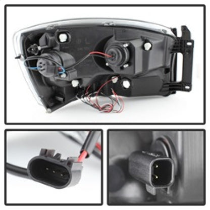 Spyder Dodge Ram 1500 06-08/Ram 2500 06-09 Projector Headlights LED Halo LED Blk PRO-YD-DR06-HL-BK 5010001 5010001 Photo - Unmounted