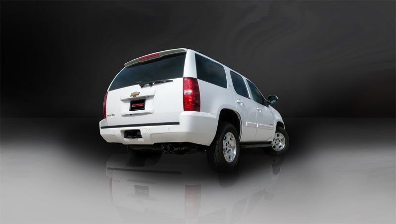 Corsa Performance 07-08 Chevrolet Tahoe 5.3L V8 Black Sport Cat-Back Exhaust 14207BLK Photo - Mounted