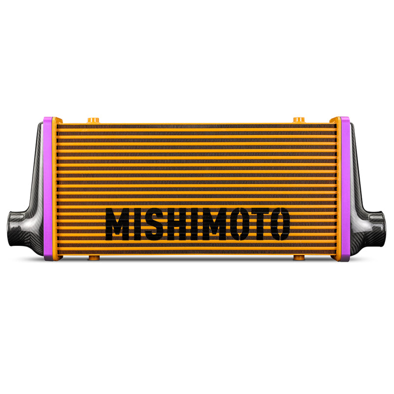 Mishimoto Universal Carbon Fiber Intercooler - Gloss Tanks - 450mm Black Core - C-Flow - BL V-Band MMINT-UCF-G4B-C-BL MMINT-UCF-G4B-C-BL User 1