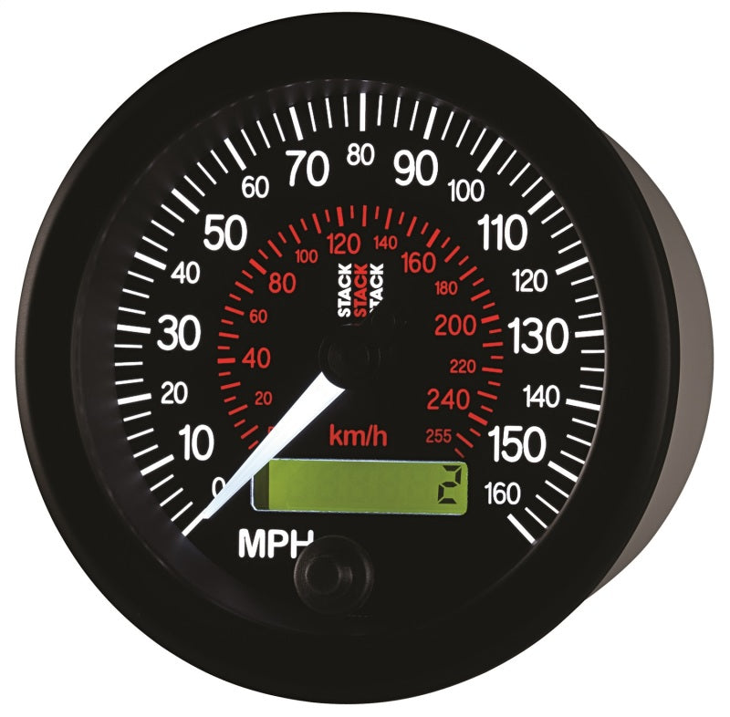 Autometer Stack Instruments 88MM 0-160 MPH / 260 KM/H Programmable Speedometer - Black ST3801 ST3801 User 3