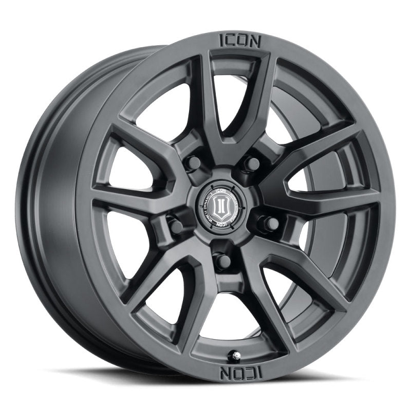 ICON Vector 5 17x8.5 5x150 25mm Offset 5.75in BS 110.1mm Bore Satin Black Wheel 2617855557SB 2617855557SB Photo - Primary