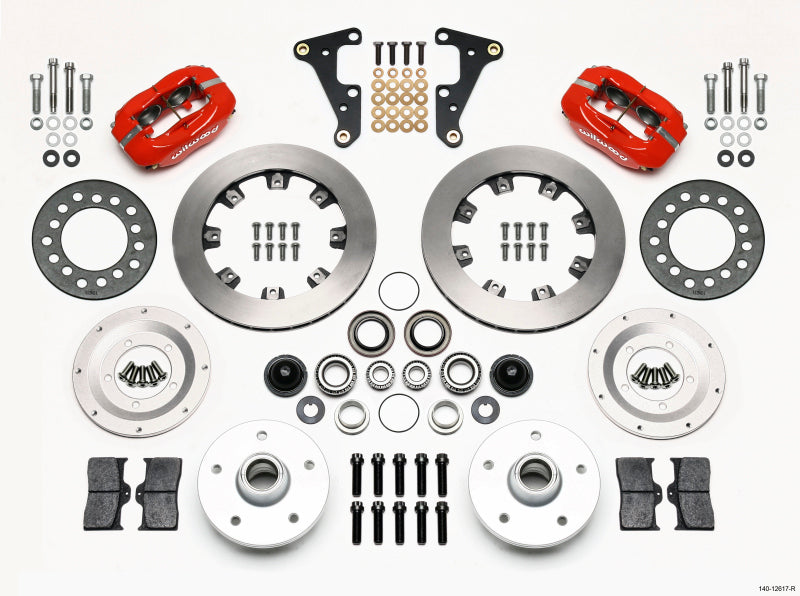 Wilwood Forged Dynalite Front Kit 11.75in Red 40-52 Oldsmobile 140-12617-R 140-12617-R Photo - Primary