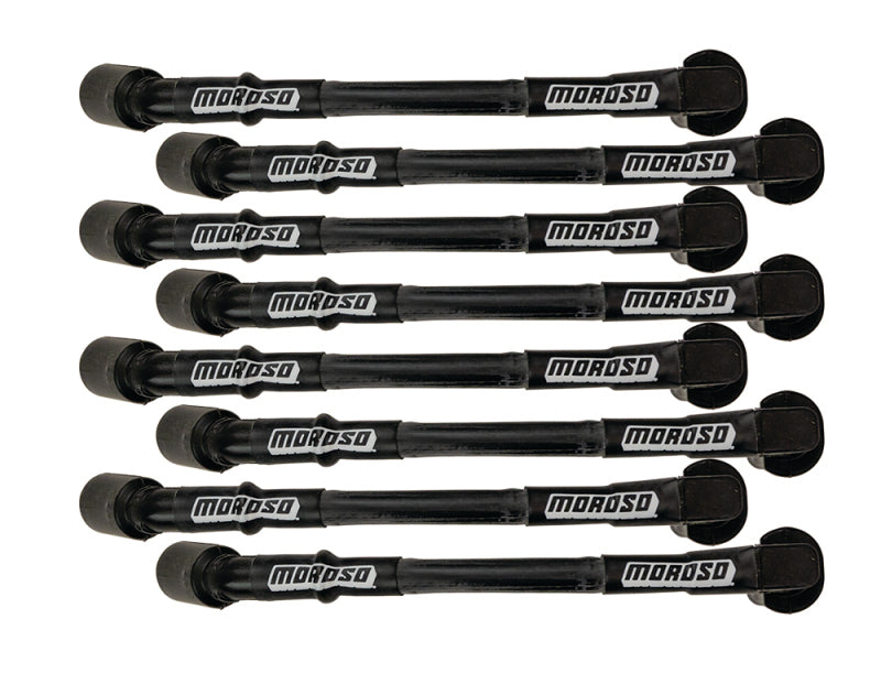 Moroso GM LS 11in Long Coil On Plug 90 Deg Plug Sleeved Ultra Spark Plug Wire Set - Black 51534 51534 User 1