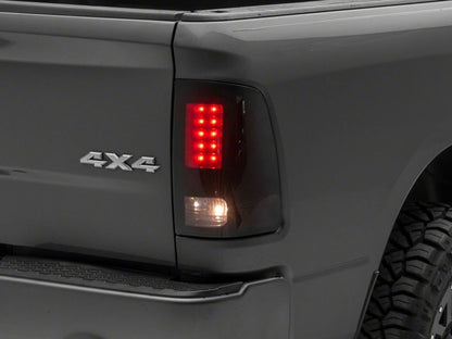 Raxiom 09-18 Dodge RAM 1500/2500/3500 Axial Series LED Tail Lights- BlkHousing- SmokedLens R131283 R131283 Photo - Close Up