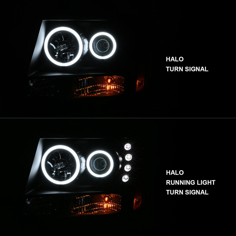 Anzo 2007-2013 Chevrolet Avalanche Projector Headlights w/ Halo Black(CCFL) 111109 User 2