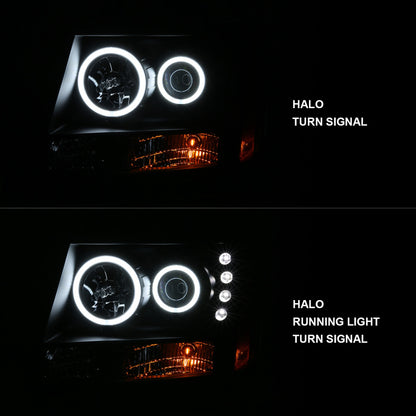 Anzo 2007-2013 Chevrolet Avalanche Projector Headlights w/ Halo Black(CCFL) 111109 User 2
