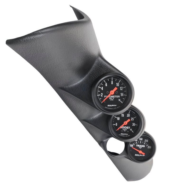 Autometer Pillar Kit, 100-250 °F/0-35 Psi/0-1600 °F, 98-02 Dodge Ram, Z-Series 7092 Photo - Primary