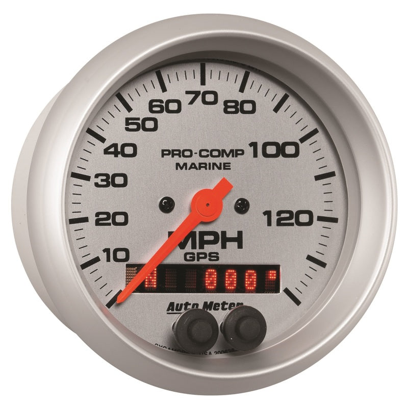 AutoMeter Marine Silver 3-3/8in. 140MPH GPS Speedometer Gauge 200638-33 200638-33 User 3