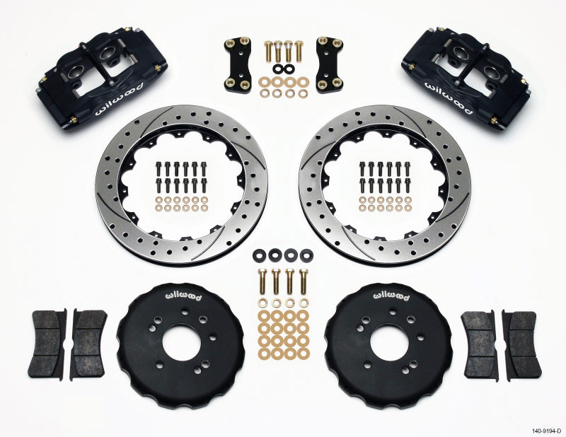 Wilwood Forged Superlite 4 Big Brake Front Brake Kit S14 240SX 140-9194-D Photo - Primary
