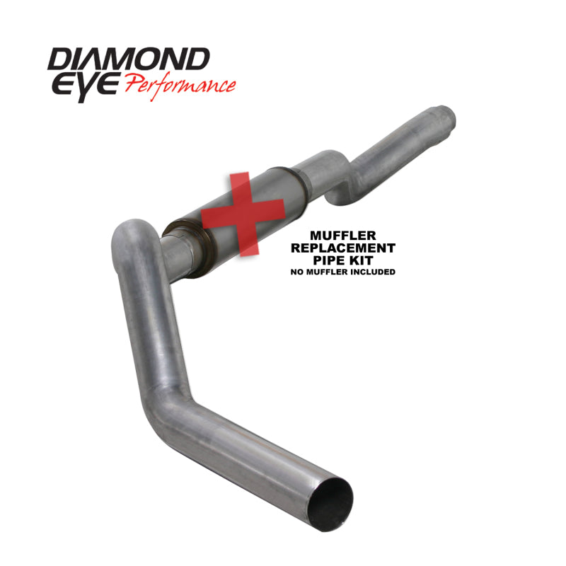 Diamond Eye Performance Diamond Eye KIT 5in CB MFLR RPLCMENT PIPE SGL AL: 2006-2007.5 CHEVY 6.6L 2500/3500 K5126S-RP K5126S-RP Photo - Primary