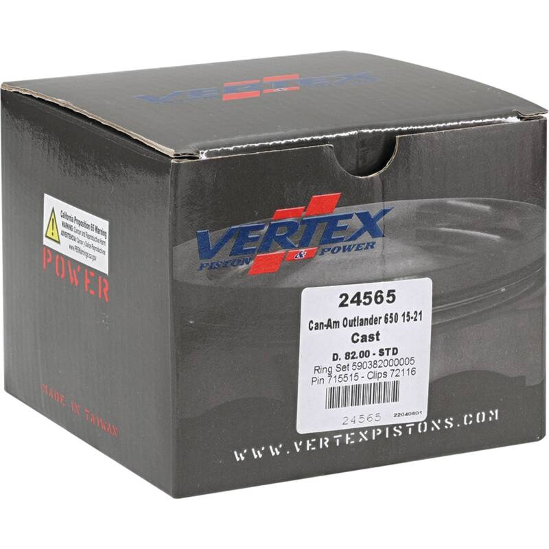 Vertex Pistons Vertex Piston 04-05 Can-Am Outlander 330 2x4 330cc Cast Replica Piston Kit 24565 24565 Photo - Primary