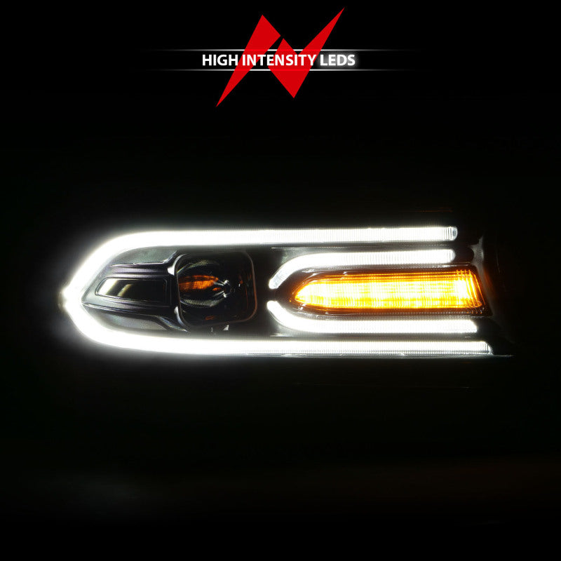 ANZO 2015-2018 Dodge Charger Projector Headlights Plank Style Black 121559 121559 User 5