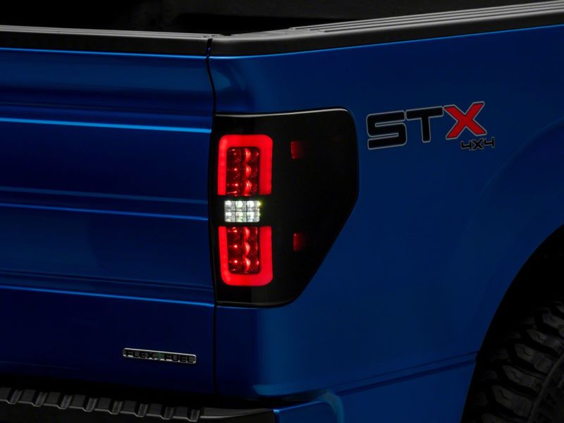Raxiom 09-14 Ford F-150 Styleside Axial Series LED Tail Lights w/ Halo- Blk Housing (Smoked Lens) T565679 T565679 Photo - Close Up