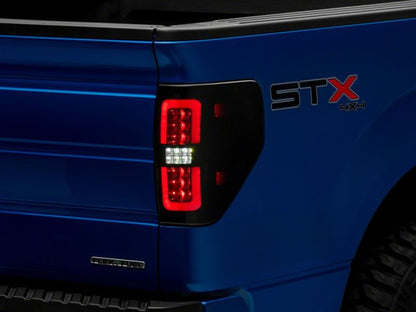 Raxiom 09-14 Ford F-150 Styleside Axial Series LED Tail Lights w/ Halo- Blk Housing (Smoked Lens) T565679 T565679 Photo - Close Up