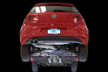 AWE Tuning VW MK7 Golf 1.8T Touring Edition Exhaust w/Chrome Silver Tips (90mm) 3015-22052 3015-22052 Photo - Mounted