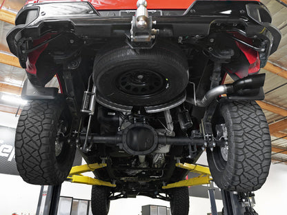 aFe Vulcan Series 3in 304SS Exhaust Cat-Back w/Blk Tip 2019 GM Silverado/Sierra 1500 L4-2.7L (t) 49-34109-B 49-34109-B Photo - Mounted