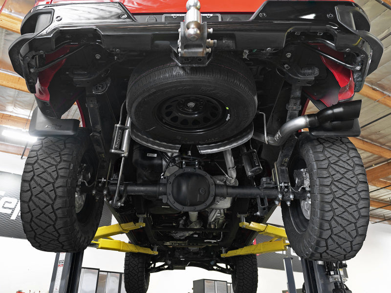 aFe Vulcan Series 3in 304SS Exhaust Cat-Back w/Blk Tip 2019 GM Silverado/Sierra 1500 L4-2.7L (t) 49-34109-B 49-34109-B Photo - Mounted