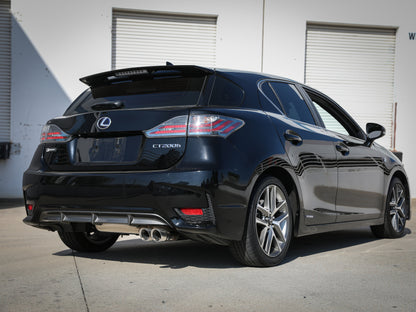 aFe POWER Takeda 2in to 2-1 304 SS Cat-Back Exhaust w/ Polished Tips 11-17 Lexus CT200h 1.8L 49-36047-P 49-36047-P Photo - Mounted
