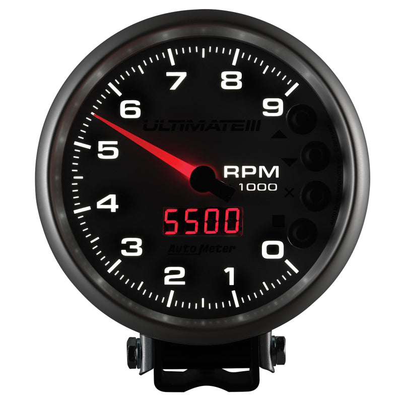 Autometer 5 inch Ultimate III Playback Tachometer 9000 RPM - Silver 6882 6882 User 4