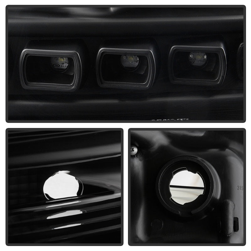 Spyder Ford Super Duty 11-16 Projector Headlights LEDHalo DRL All Black PRO-YD-FS11-HL-BKV2 5086013 5086013 Photo - Unmounted