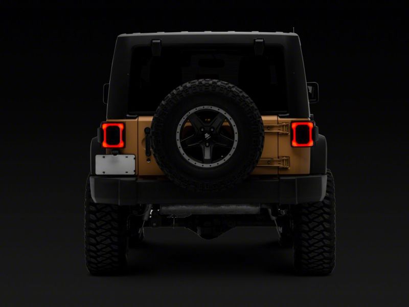 Raxiom 07-18 Jeep Wrangler JK Axial Series Carver LED Tail Lights- Blk Housing (Smoked Lens) J164241 J164241 Photo - Close Up