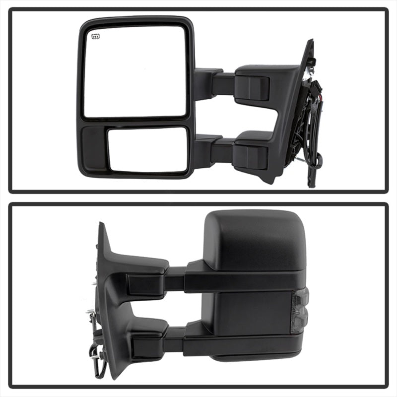 SPYDER xTune Ford SuperDuty 08-15 Extendable Heated Mirrors w/ LED Signal Smoke MIR-FDSD08S-PW-SM-SET 9935831 9935831 Photo - Unmounted