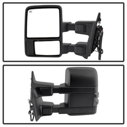 SPYDER xTune Ford SuperDuty 08-15 Extendable Heated Mirrors w/ LED Signal Smoke MIR-FDSD08S-PW-SM-SET 9935831 9935831 Photo - Unmounted