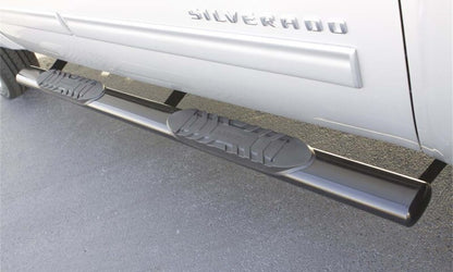 LUND 07-17 Chevy Silverado 1500 Crew Cab 5in. Oval Straight SS Nerf Bars - Polished 23910561 23910561 Photo - Mounted