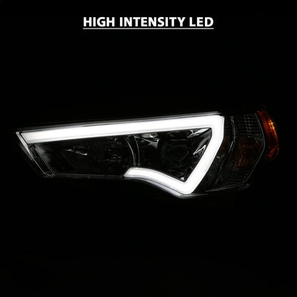 ANZO 14-18 Toyota 4 Runner Plank Style Projector Headlights Chrome w/ Amber 111417 111417 Photo - Unmounted