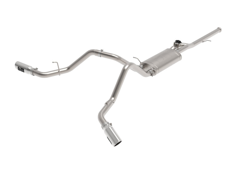 aFe Gemini XV 3in 304SS CB Exhaust w/ Cutout 14-19 GM Trucks 4.3/5.3L w/ Pol Tips - CrewCab/Extended 49-34132-P 49-34132-P Photo - Primary