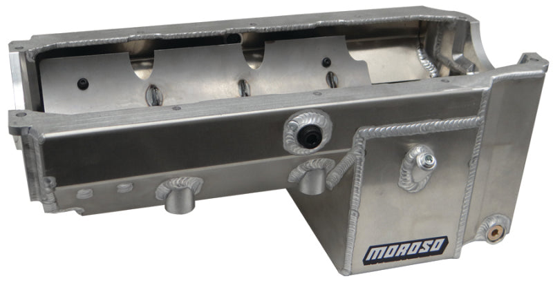 Moroso Dart/Rocket Small Block (w/Double Power Kick Outs) Wet Sump 8qt 8.5in Aluminum Oil Pan 21247 21247 Photo - Primary
