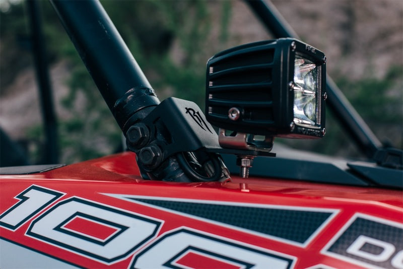 Rigid Industries RIGID 2014-2020 Polaris XP1000 A-Pillar Mount Kit, fits D-Series or Radiance Pod 46526 46526 Photo - Mounted
