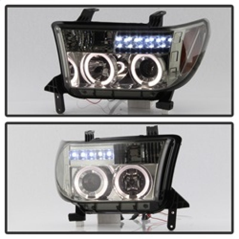 Spyder Toyota Tundra 07-13 Projector Headlights LED Halo LED Smke PRO-YD-TTU07-HL-SM 5012043 5012043 Photo - Unmounted