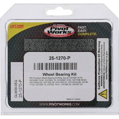 Pivot Works Suzuki Wheel Bearing Kit Premium Bearings 25-1270-P 25-1270-P Photo - Primary