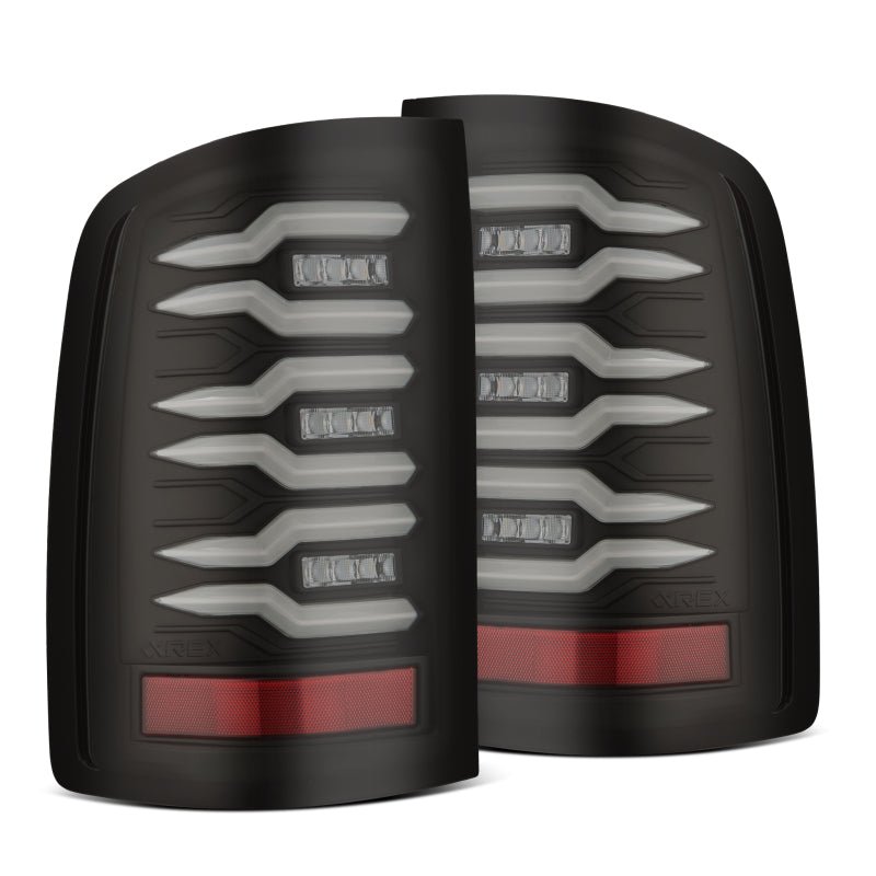 AlphaRex 07-13 GMC Sierra 1500/07-14 2500/3500HD (No Classic/Dually) Luxx-Series LED Tail Lights Blk 630060 630060 Photo - Primary