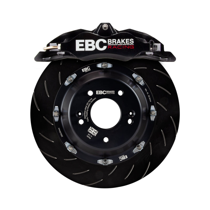 EBC Racing 11-18 Ford Focus ST (Mk3) Black Apollo-4 Calipers 355mm Rotors Front Big Brake Kit BBK012BLK-1