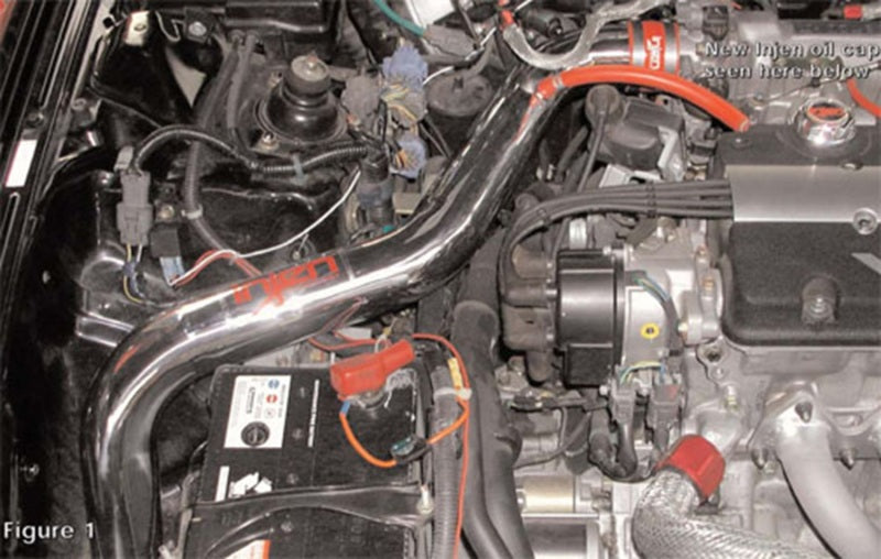 Injen 97-01 Prelude Polished Cold Air Intake RD1720P Photo - Mounted
