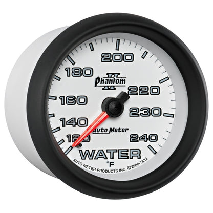 Autometer Gauge, Water Temp, 2 5/8", 120-240 Deg. F, Mechanical, Phantom II 7832 User 5