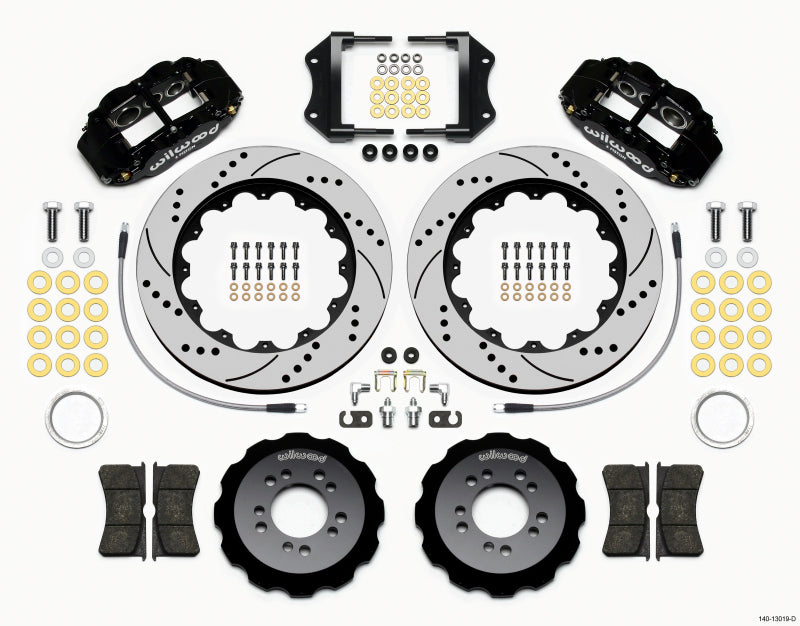 Wilwood Narrow Superlite 6R Front Hat Kit 14.00in Drilled 2013-Up Ford Focus ST w/ Lines 140-13019-D 140-13019-D Photo - Primary