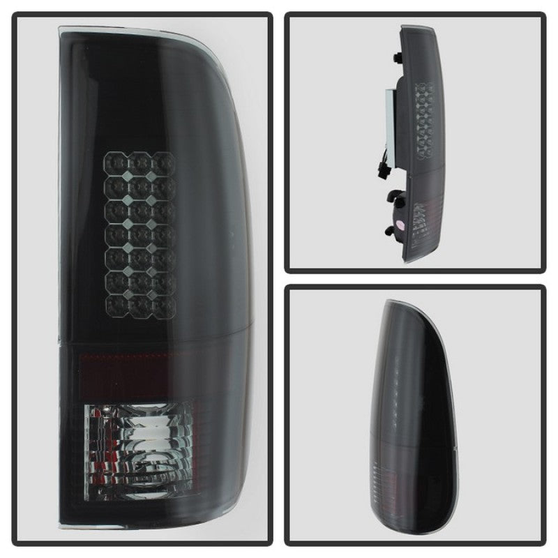 Spyder Ford F150 side 97-03/F250 Super Duty 99-07 LED Tail Lights Blk Smke ALT-YD-FF15097-LED-BSM 5078179 5078179 User 1