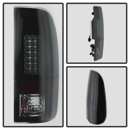 Spyder Ford F150 side 97-03/F250 Super Duty 99-07 LED Tail Lights Blk Smke ALT-YD-FF15097-LED-BSM 5078179 5078179 User 1