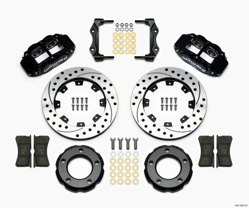 Wilwood Narrow Superlite 4R Front Kit 12.19in Drilled 82-86 Jeep CJ 140-12613-D 140-12613-D Photo - Primary