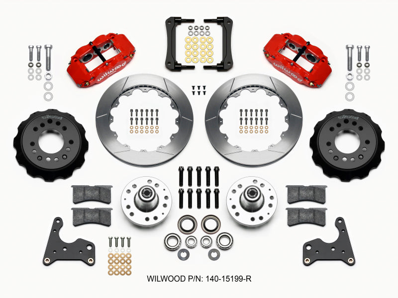Wilwood Narrow Superlite 6R Front Hub Kit 12.88in Red 65-72 CDP C Body -Drum 140-15199-R 140-15199-R Photo - Primary