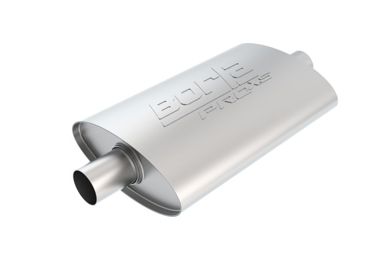 Borla Pro-XS 2inch, 2inch, 14inch x 9-1/2inch x 4inch Oval Cen/Cen w/o Notch Turbo Muffler 40347 40347 Photo - Primary
