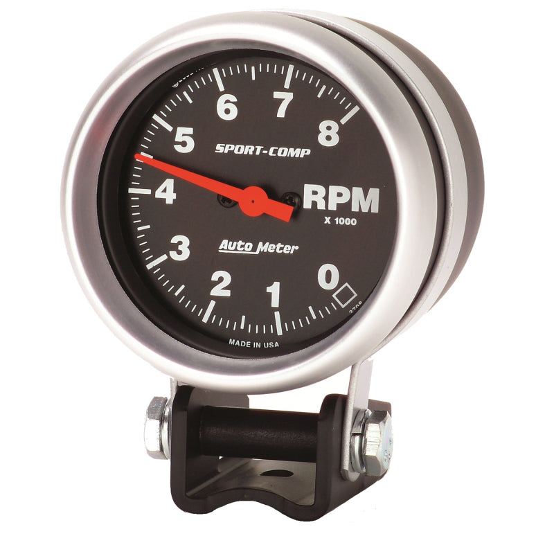 Autometer Gauge, Tachometer, 2 5/8", 8K Rpm, Pedestal, Sport-Comp 3708 User 2
