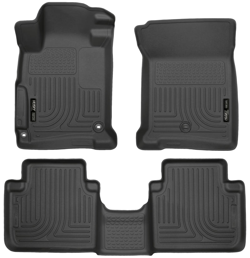 Husky Liners 2013 Honda Accord WeatherBeater Black Front & 2nd Seat Floor Liners 98481 Photo - Primary